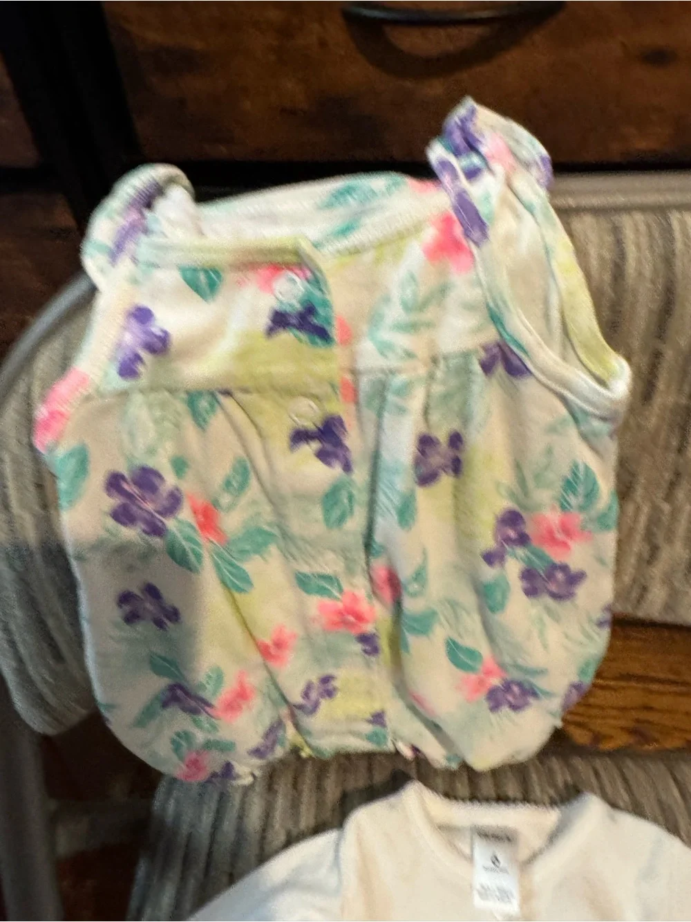 Carter's White Baby Onesie lot of 2 tropical vibe 6-9 months items